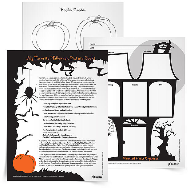 Halloween Reading Comprehension Worksheets and Graphic Organizers