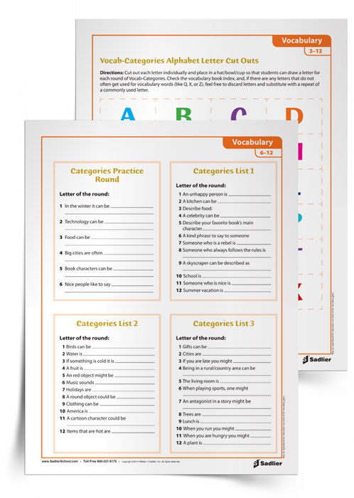 amp up the fun 6 printable classroom vocabulary games to review words