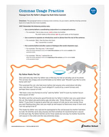 Commas Practice Grammar Worksheets Students Can Do At Home