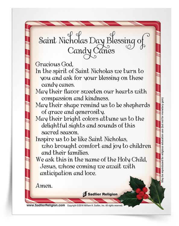Printable Saint Nicholas Prayer Cards