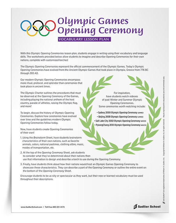 2018 Olympic Activities for Students That Will Strengthen Vocabulary