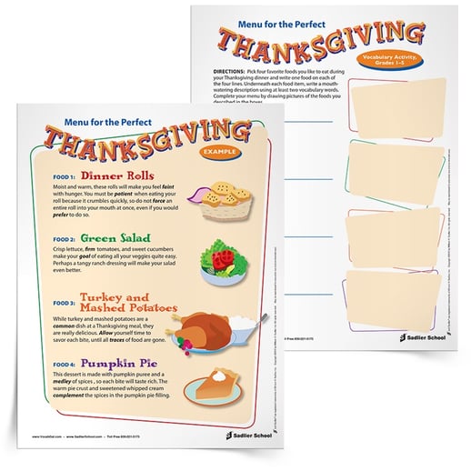 Thanksgiving Vocabulary Worksheets Your Students Will Love