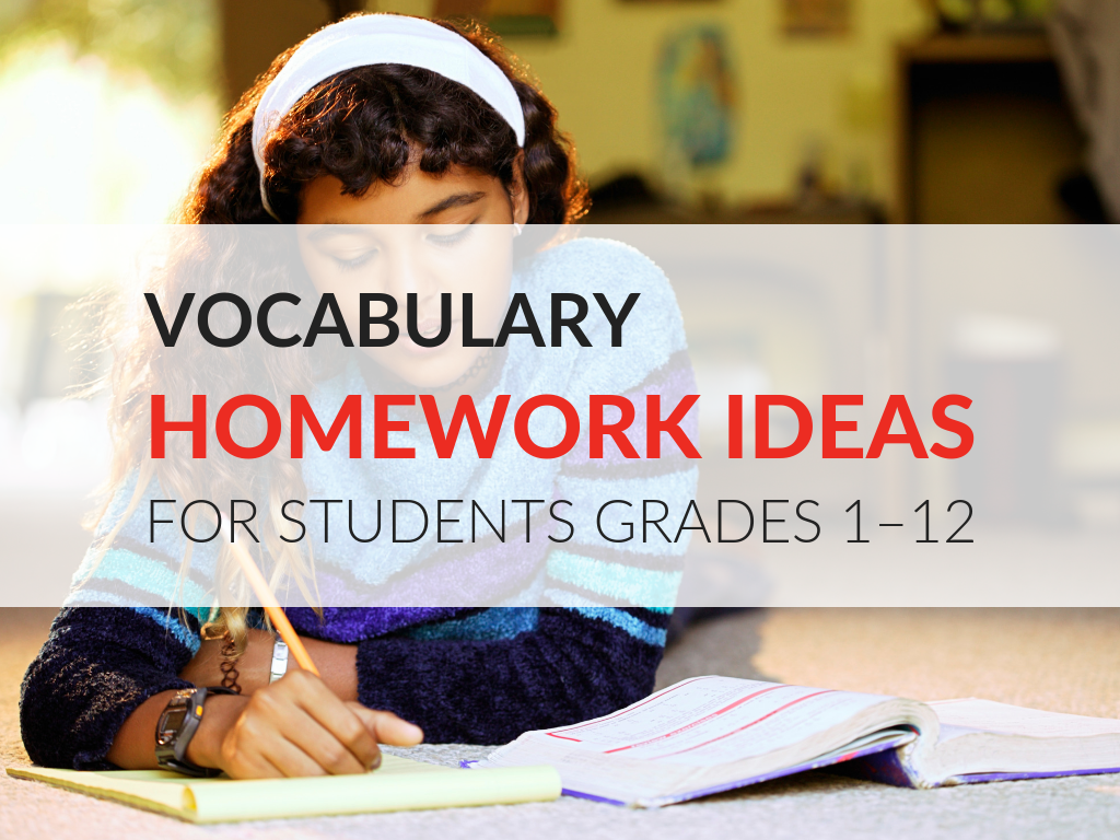 vocabulary for the word homework