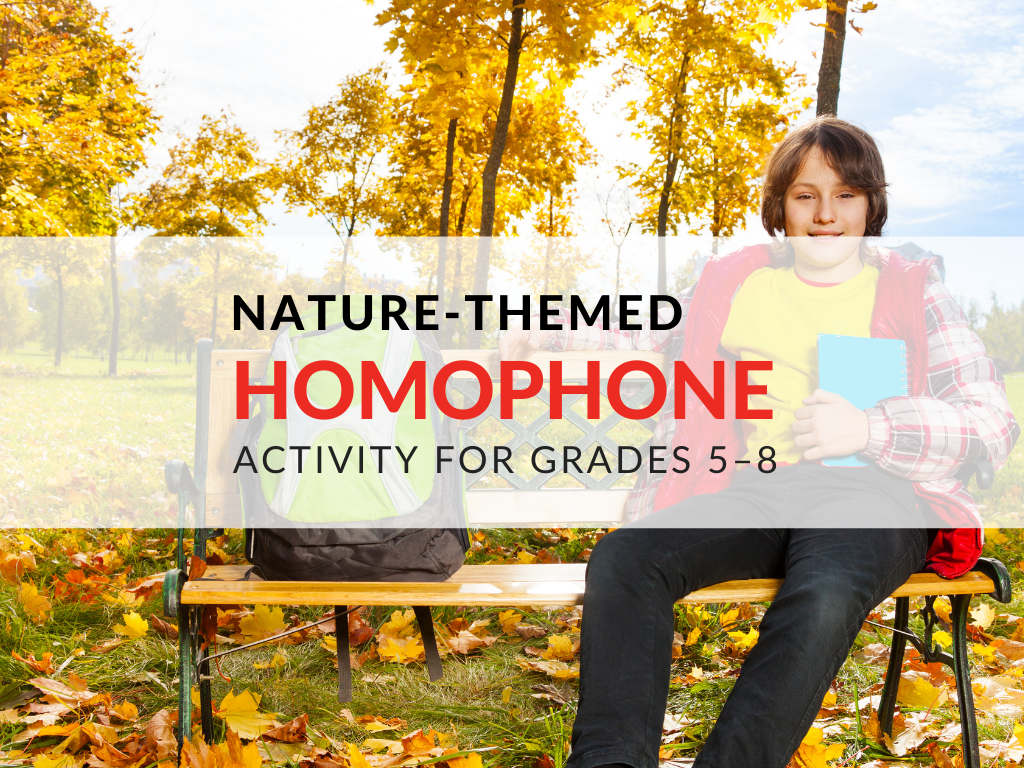 nature themed homophone activity grades 5 8