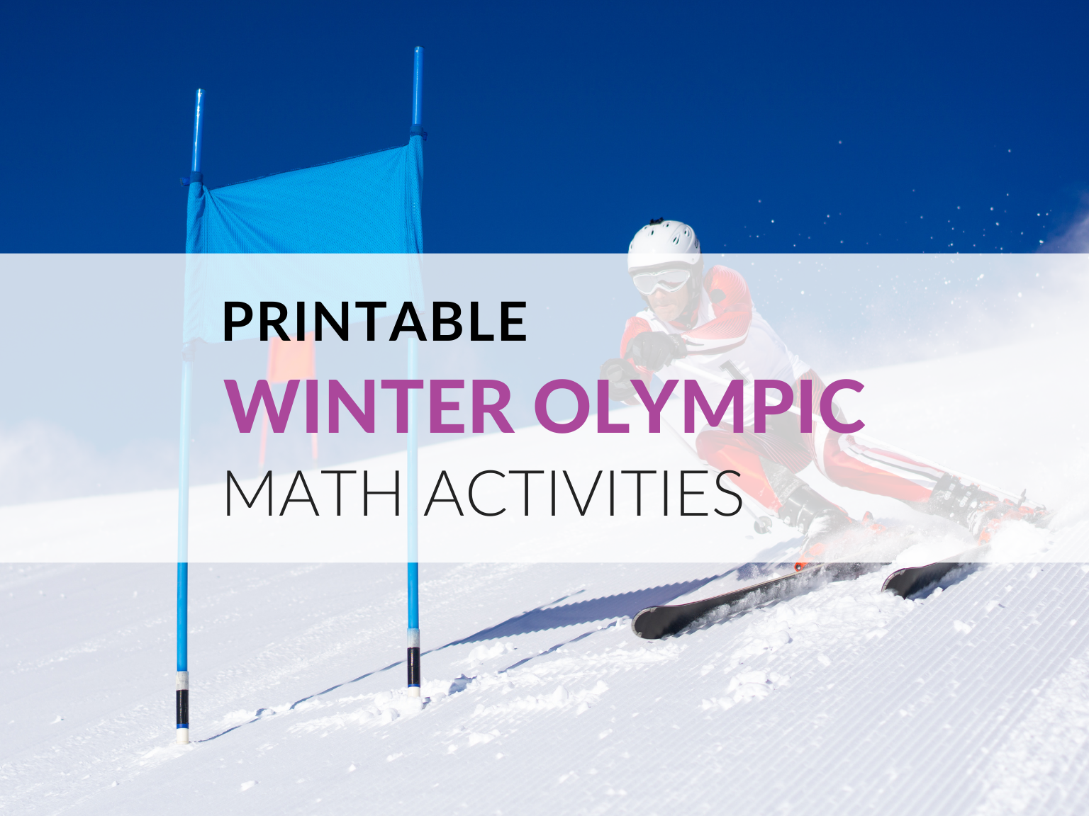 Winter Olympic Math Activities for Elementary Students